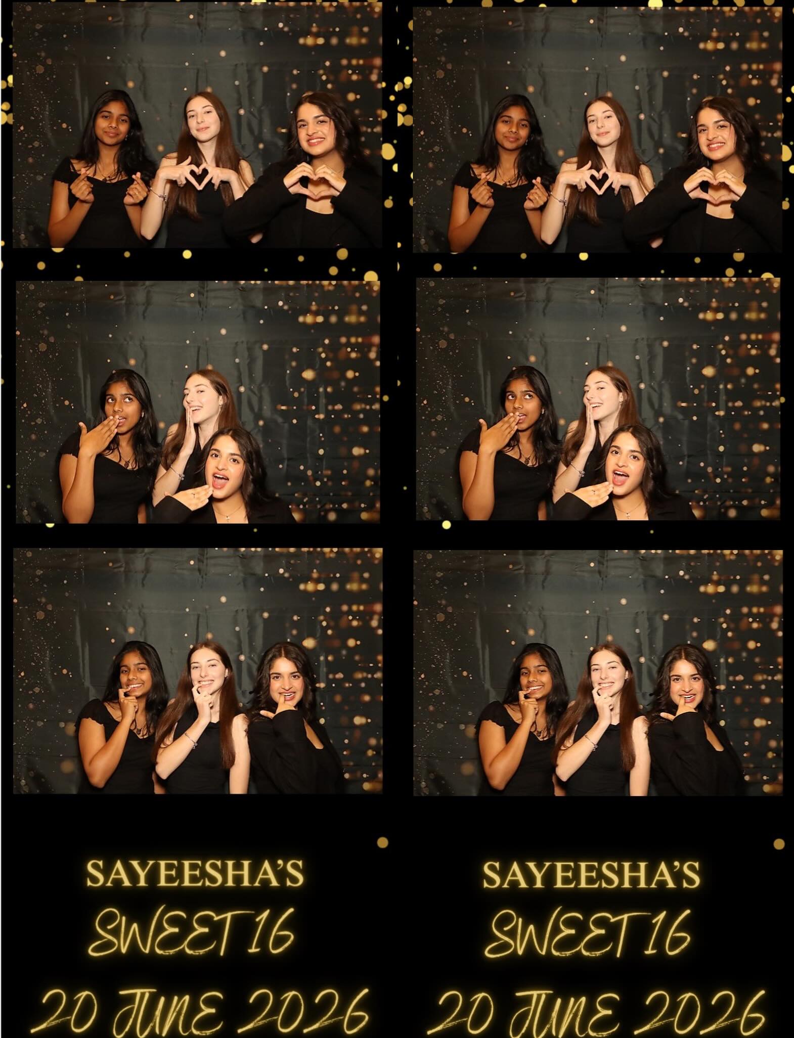 Oneil & Riva in formal wedding attire — a couple's photobooth strip, 25.04.2026